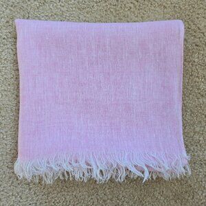 Puro Lino Pink Linen Scarf Italy